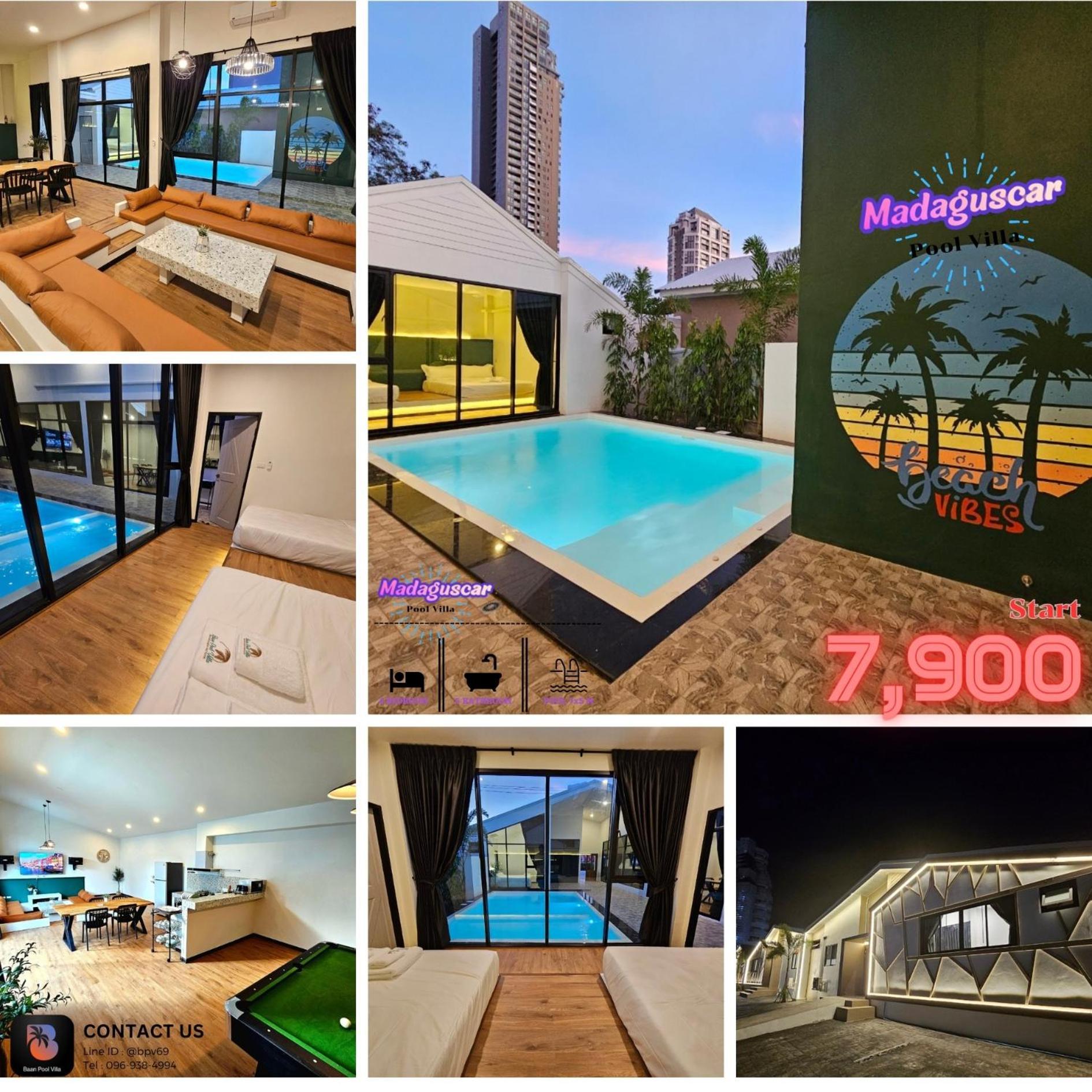 Madaguscar Private Pool Villa-Pattaya Pantai Jomtien Luaran gambar