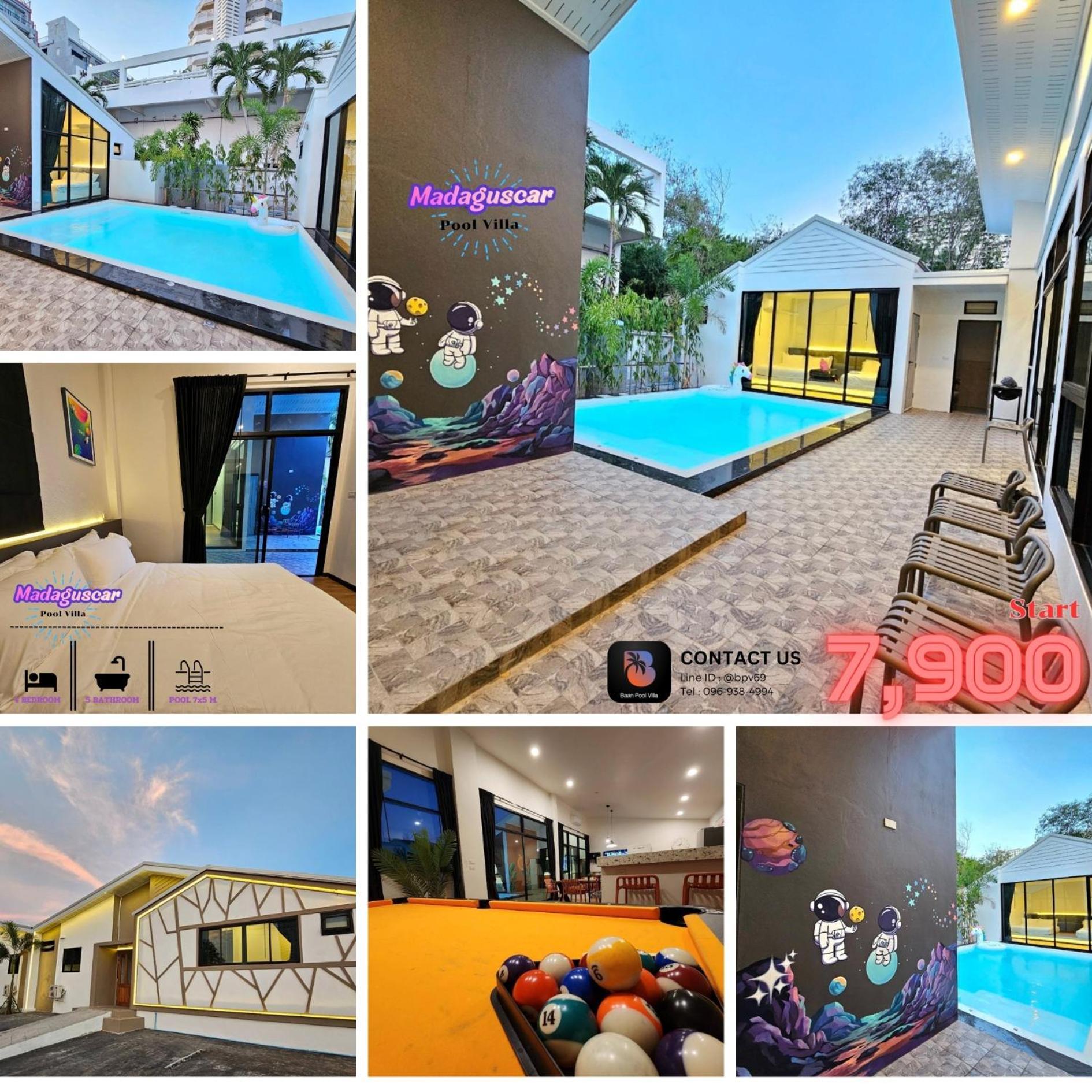 Madaguscar Private Pool Villa-Pattaya Pantai Jomtien Luaran gambar